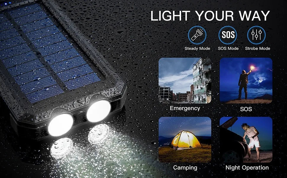 Nexvity™ SolarCharge Pro – Portable Solar Power Bank (10,000mAh)