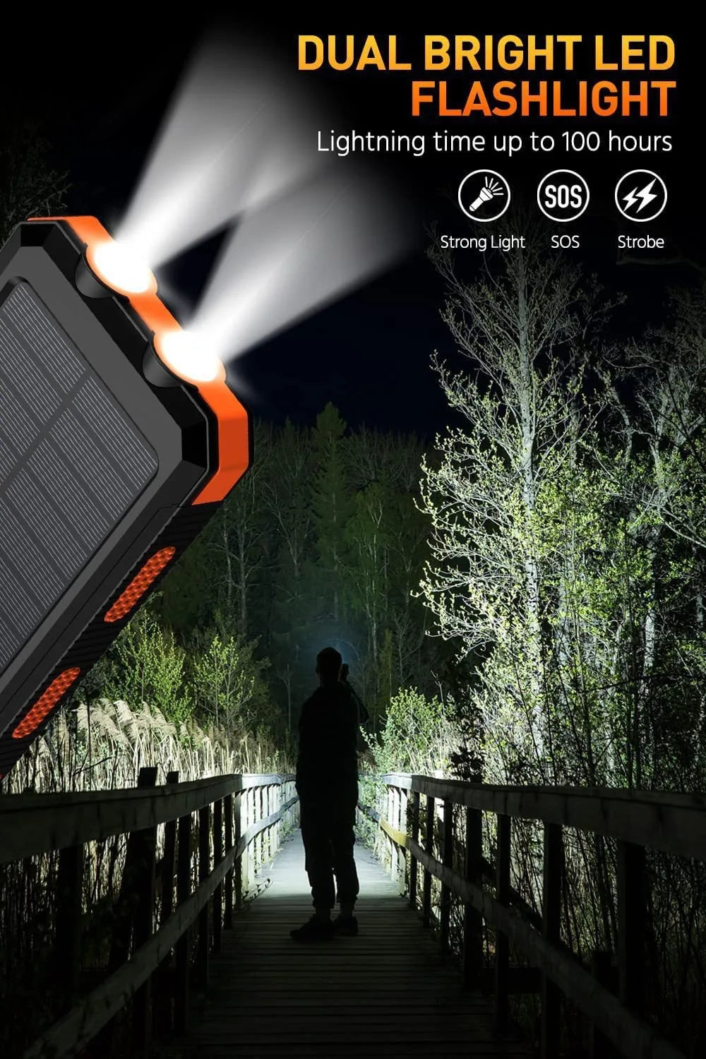 Nexvity™ SolarCharge Pro – Portable Solar Power Bank (10,000mAh)