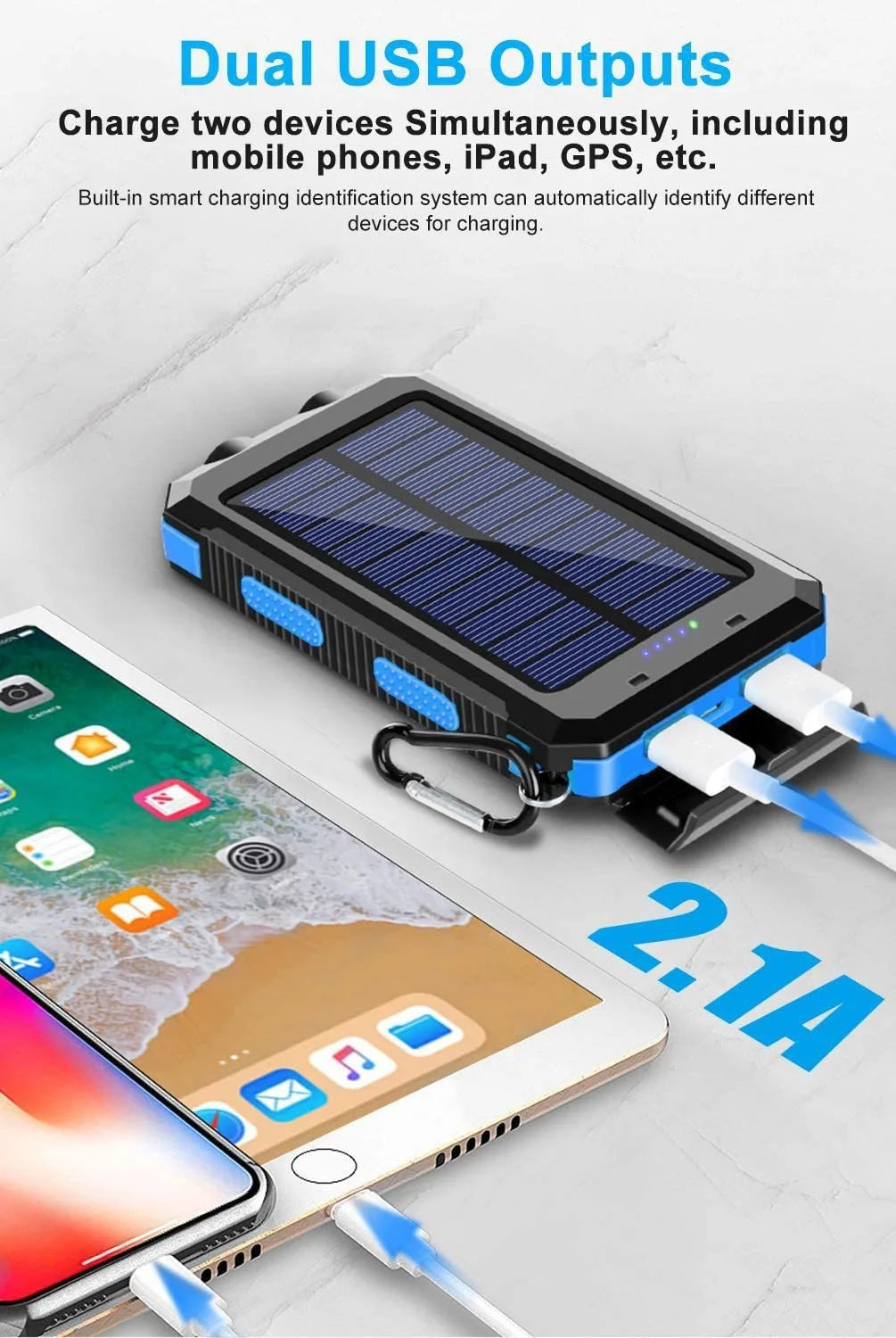 Nexvity™ SolarCharge Pro – Portable Solar Power Bank (10,000mAh)