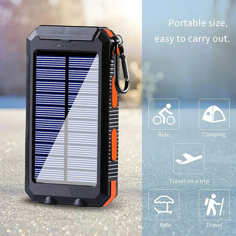 Nexvity™ SolarCharge Pro – Portable Solar Power Bank (10,000mAh)